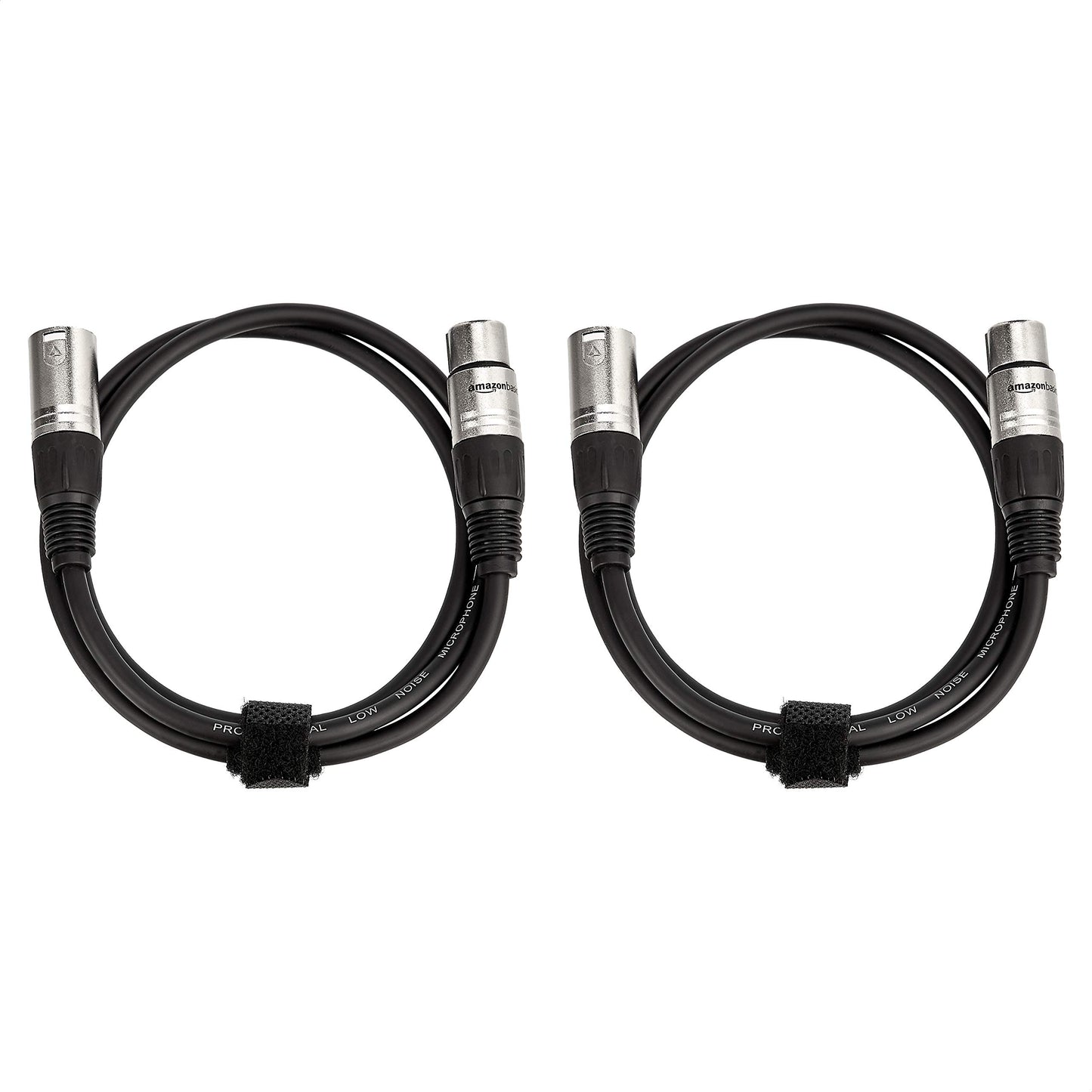 Amazon Basics XLR Microphone Cable for Speaker or PA System, All Copper Conductors, 6MM PVC Jacket, 6 Foot, Black