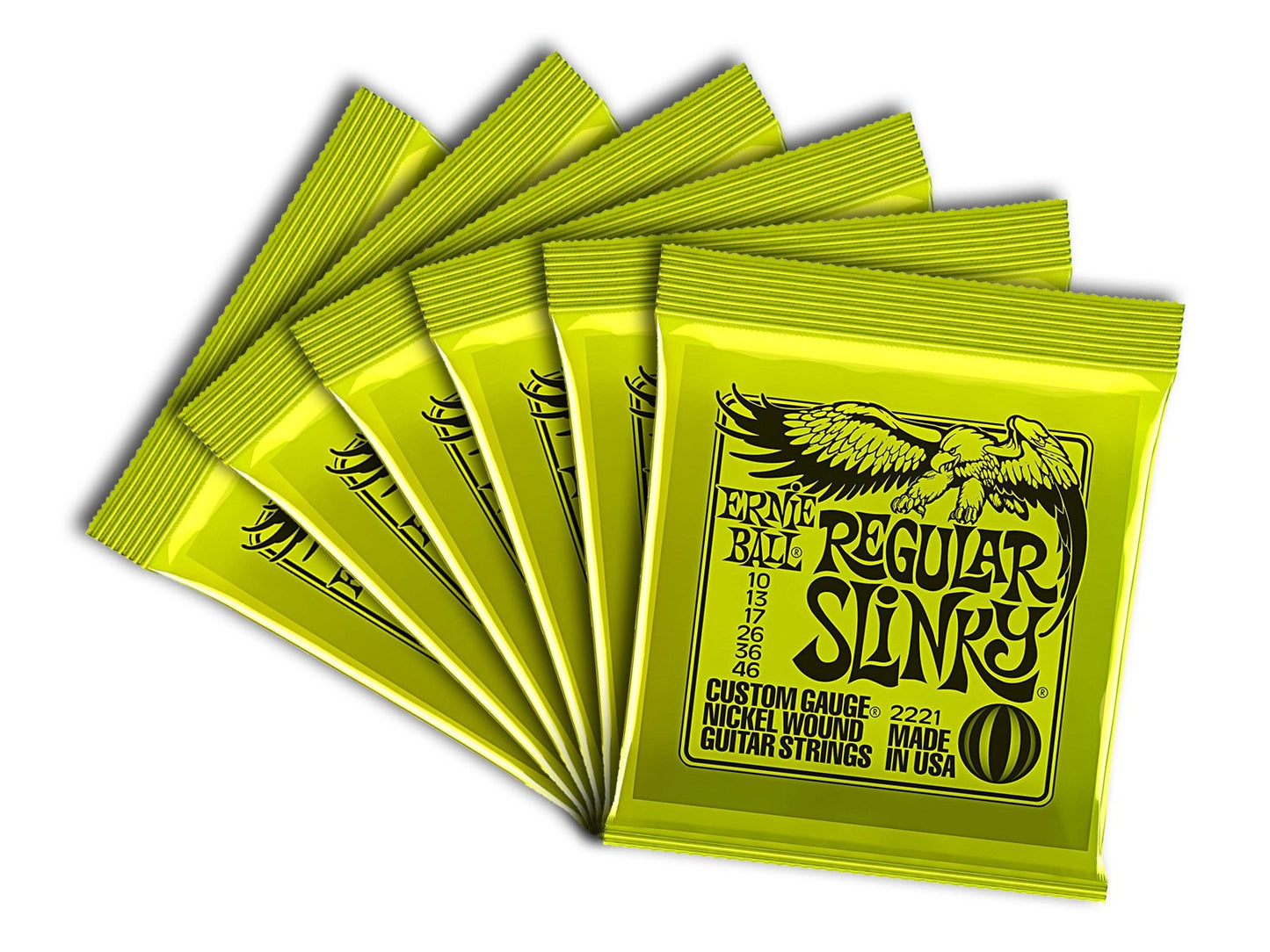 Ernie Ball Regular Slinky Nickel Wound Electric Guitar Strings 3 Pack - 10-46 Gauge