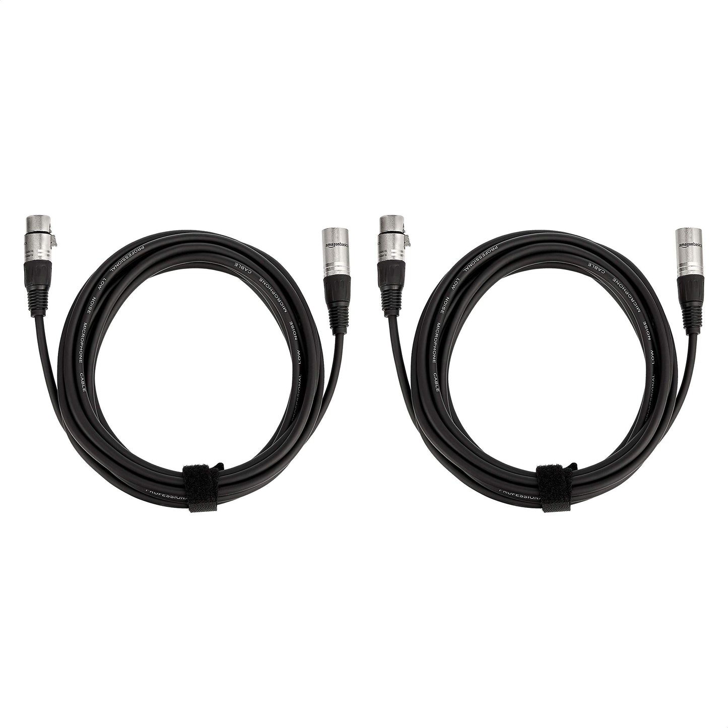 Amazon Basics XLR Microphone Cable for Speaker or PA System, All Copper Conductors, 6MM PVC Jacket, 6 Foot, Black