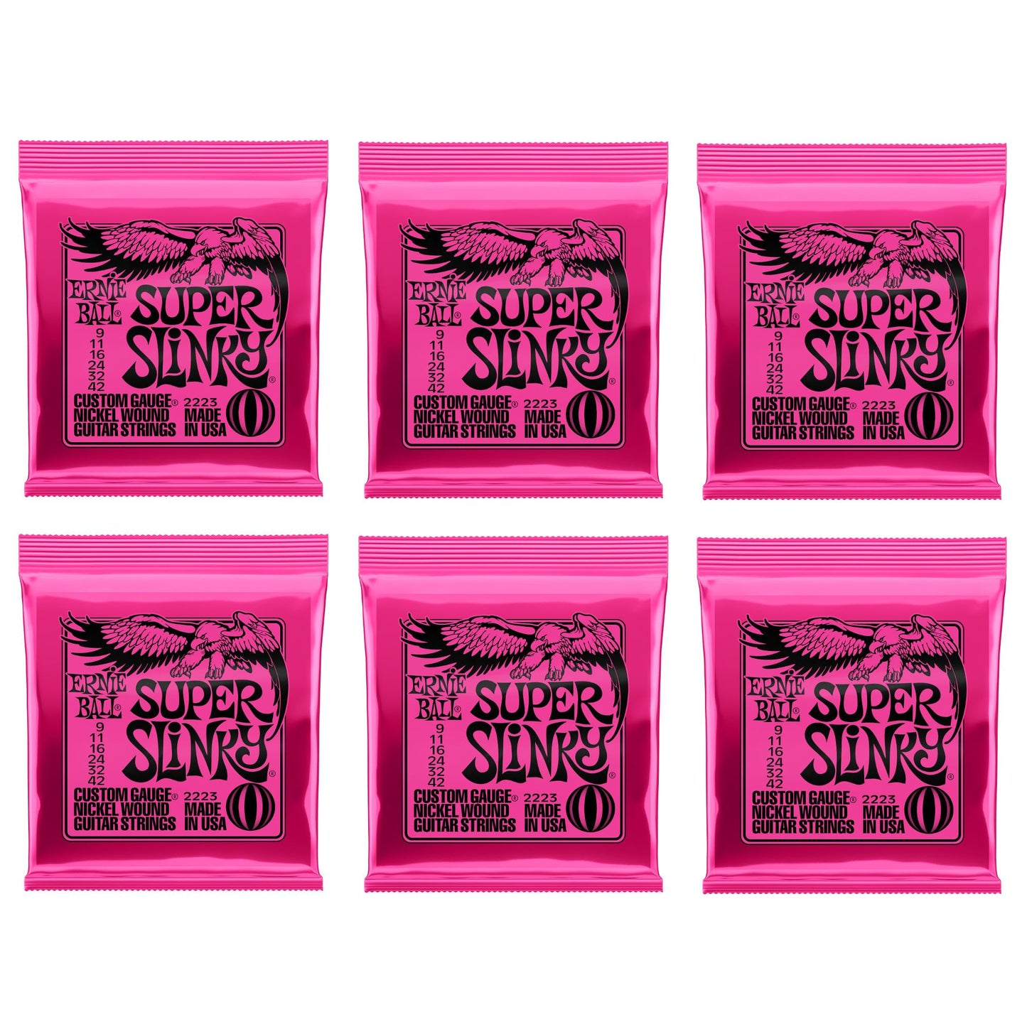 Ernie Ball Regular Slinky Nickel Wound Electric Guitar Strings 3 Pack - 10-46 Gauge