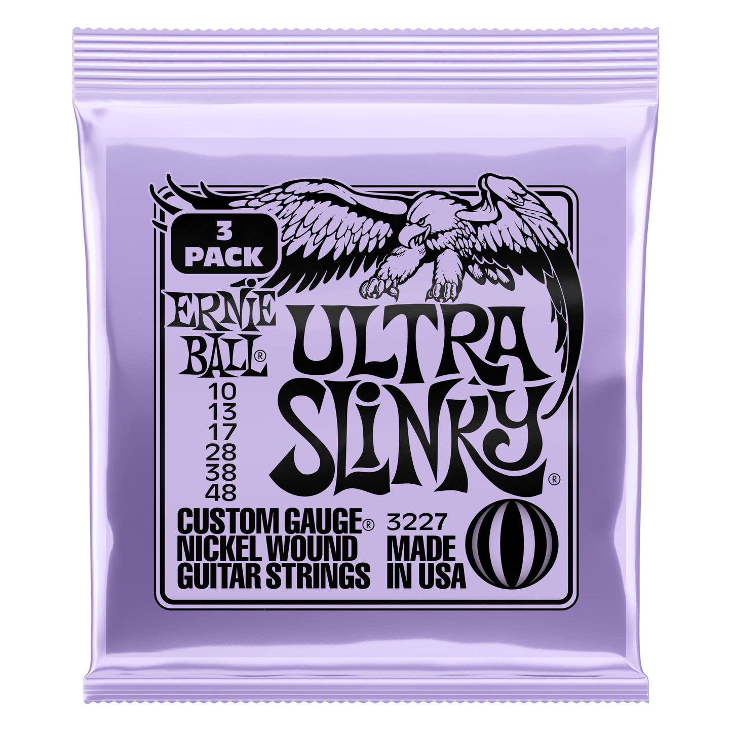 Ernie Ball Regular Slinky Nickel Wound Electric Guitar Strings 3 Pack - 10-46 Gauge