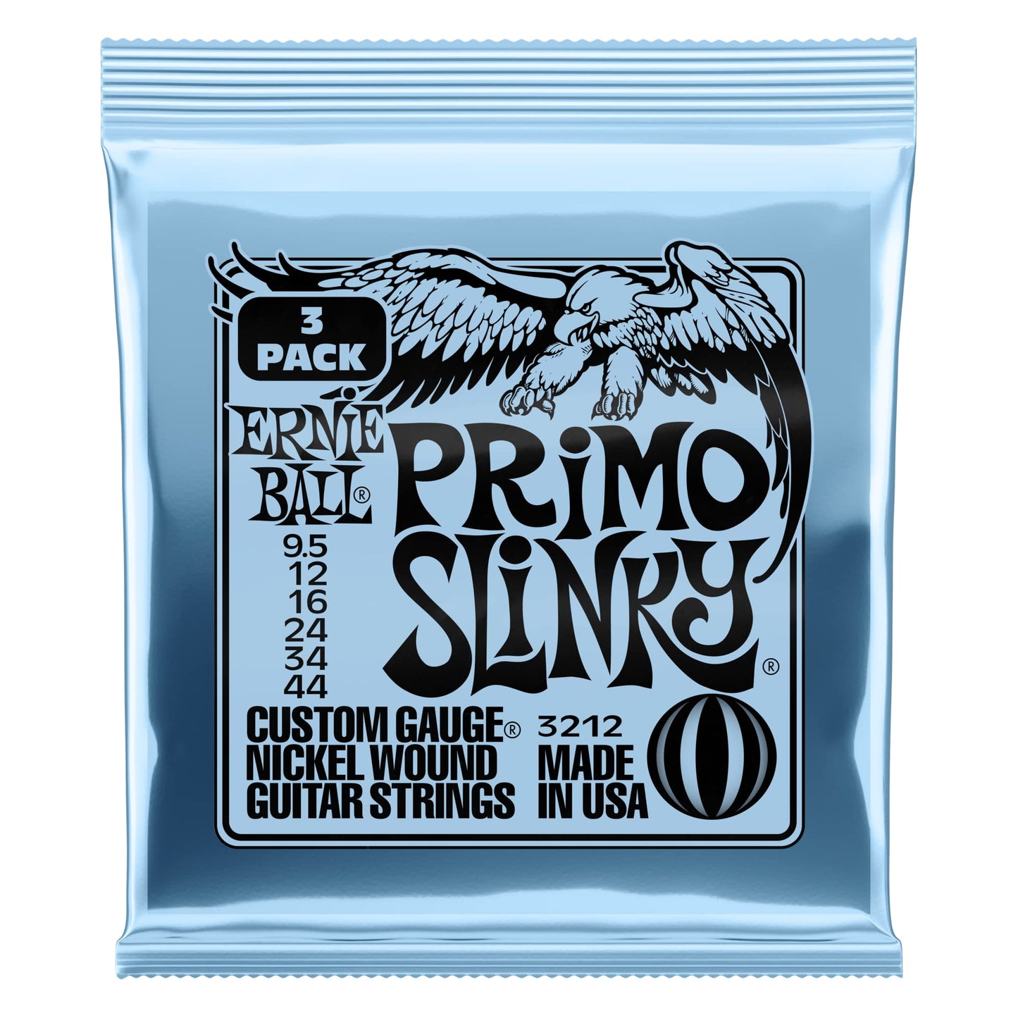 Ernie Ball Regular Slinky Nickel Wound Electric Guitar Strings 3 Pack - 10-46 Gauge