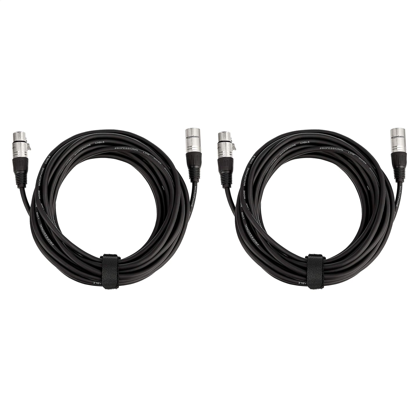 Amazon Basics XLR Microphone Cable for Speaker or PA System, All Copper Conductors, 6MM PVC Jacket, 6 Foot, Black